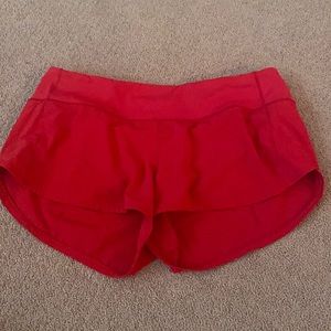 lululemon red shorts